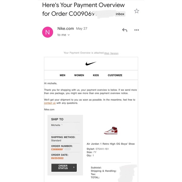 Nike Air Jordan 1 Retro High OG W8.5 7Y 575441-161 NIB - Picture 12 of 13